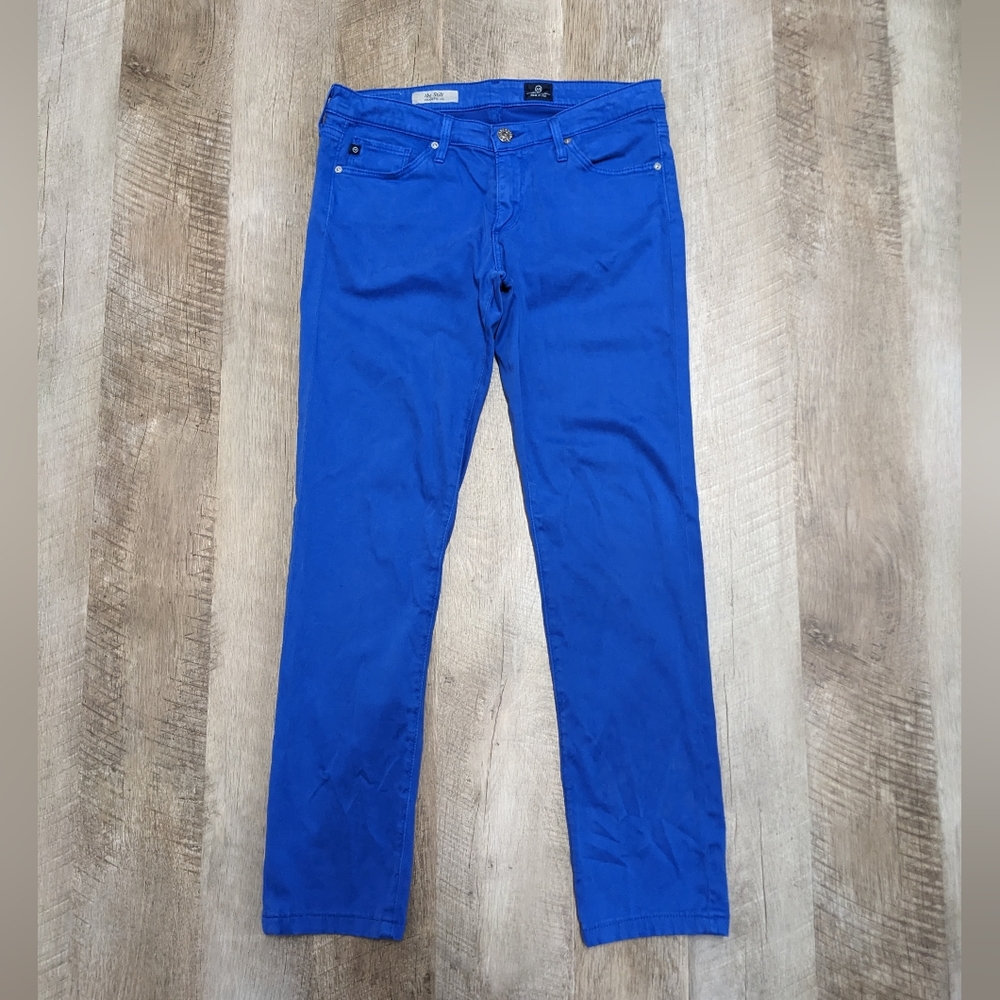 AG Adriano Goldschmied Blue The Stilt Cigarette Leg Jeans